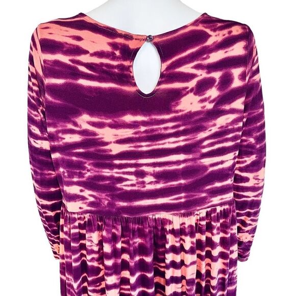 Terra & Sky Tie Dye Ripple Long Sleeve Maxi Dress - Picture 6 of 10